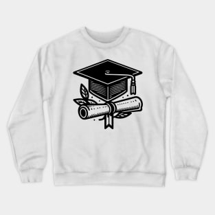 Classic Mortarboard and Diploma Crewneck Sweatshirt